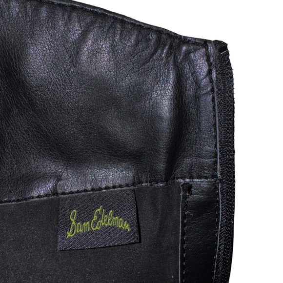 Sam Edelman Women's Penny 2 Black Leather Knee Riding Boots Size 6 - Picture 9 of 11